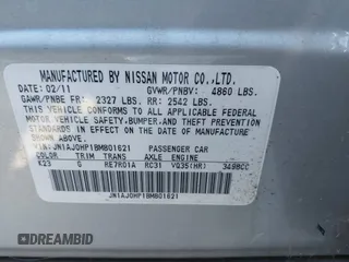 2011 Infiniti EX Journey with VIN JN1AJ0HP1BM801621, listed as a IAAI auction lot 41321831 with Not Provided miles and . Bid and sale history available at DreamBid. Image 9.