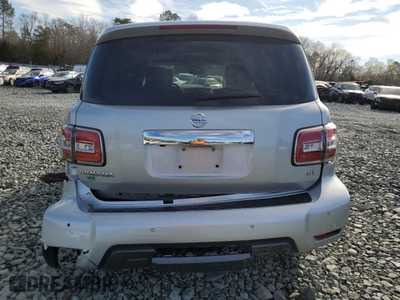 2020 Nissan Armada SL with VIN JN8AY2ND0L9110586, listed as a Copart auction lot 50541765 with 87,251 mi miles and Salvage Title. Bid and sale history available at carsss.com. Image 6.