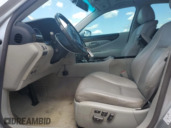 2008 Lexus LS 460 with VIN JTHBL46F285067604, listed as a Copart auction lot 61845475 with 159,870 mi miles and Salvage title. Bid and sale history available at DreamBid. Image 7.