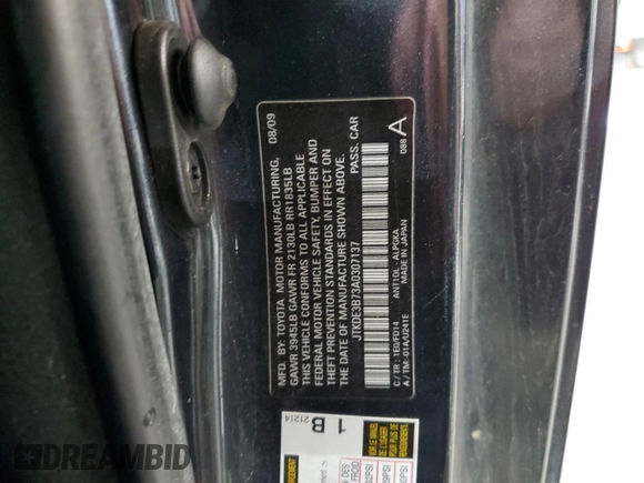 2010 Scion tC z VIN JTKDE3B73A0307137, wystawiony jako Copart lot #57827935 z przebiegiem Nie podano mil oraz Nie do naprawy • Non repairable. Historia ofert i sprzedaży dostępna na DreamBid. Obrazek 13.
