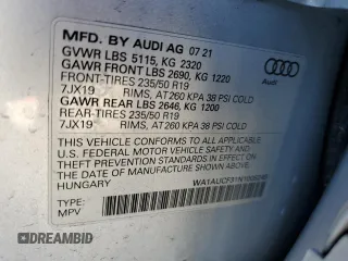 2022 Audi Q3 Premium with VIN WA1AUCF31N1006249, listed as a Copart auction lot 44422395 with 41,862 mi miles and Non Repairable. Bid and sale history available at carsss.com. Image 15.