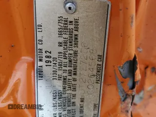 1982 Toyota Corolla с VIN JT2TE72D6C0264568, выставлен на аукционе Copart как лот 64845574 с пробегом 210 359 миль миль и На запчасти • Non repairable. История ставок и продаж доступна на DreamBid. Изображение 13.