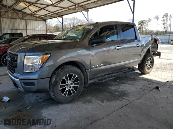 2021 Nissan Titan SV z VIN 1N6AA1EFXMN518756, wystawiony jako Copart lot #44969775 z przebiegiem 101 589 mil mil oraz Szkoda całkowita • Salvage title. Historia ofert i sprzedaży dostępna na DreamBid. Obrazek 1.