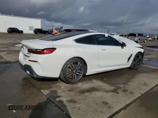 2019 BMW 8 Series M850i xDrive with VIN WBABC4C54KBJ35758, listed as a Copart auction lot 49276625 with 0 mi miles and Salvage Title. Bid and sale history available at carsss.com. Image 3.