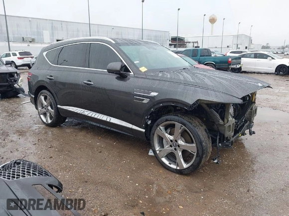 2024 Genesis GV80 with VIN KMUHCESC9RU161139, listed as a IAAI auction lot 41549627 with 31,025 mi miles and . Bid and sale history available at DreamBid. Image 1.
