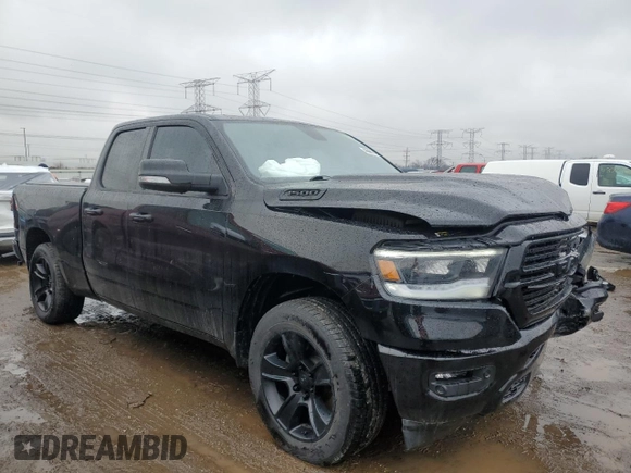 2021 Ram 1500 Big Horn with VIN 1C6SRFBT7MN729234, listed as a Copart auction lot 46861725 with 44,789 mi miles and Salvage Title. Bid and sale history available at carsss.com. Image 4.