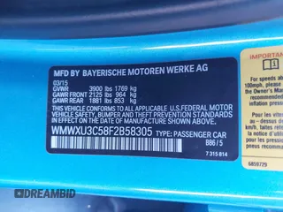 2015 MINI Hardtop 4 Door S with VIN WMWXU3C58F2B58305, listed as a IAAI auction lot 41413715 with 98,413 mi miles and . Bid and sale history available at DreamBid. Image 9.