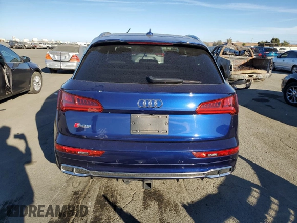 2020 Audi SQ5 Premium Plus with VIN WA1B4AFY4L2077702, listed as a Copart auction lot 76933874 with 76,419 mi miles and Salvage Title. Bid and sale history available at DreamBid. Image 6.