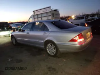 2003 Mercedes-Benz S-Class 5.0L with VIN WDBNG75J23A355910, listed as a Copart auction lot 84715614 with 117,468 mi miles and Salvage Title. Bid and sale history available at carsss.com. Image 2.