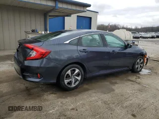 2019 Honda Civic Sedan LX with VIN 2HGFC2F66KH603690, listed as a Copart auction lot 52857305 with 46,528 mi miles and Salvage Title. Bid and sale history available at carsss.com. Image 3.