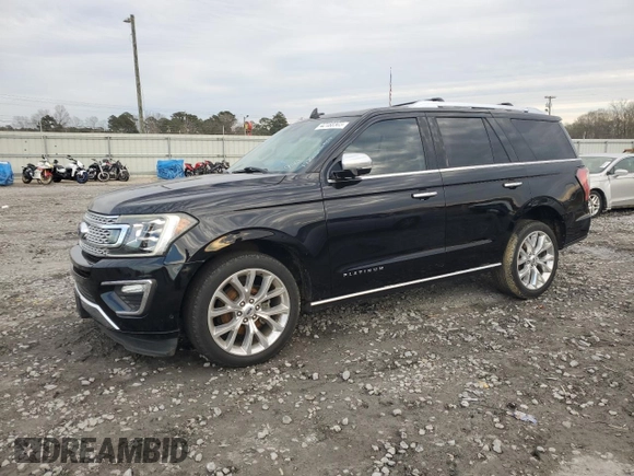 2018 Ford Expedition Platinum with VIN 1FMJU1LT6JEA19513, listed as a Copart auction lot 42180365 with 92,595 mi miles and Salvage Title. Bid and sale history available at carsss.com. Image 1.