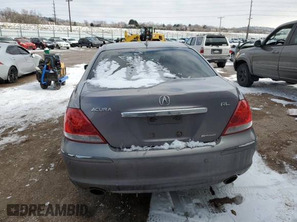 2005 Acura RL with VIN JH4KB16545C011695, listed as a Copart auction lot 44326915 with 0 mi miles and Salvage Title. Bid and sale history available at carsss.com. Image 6.