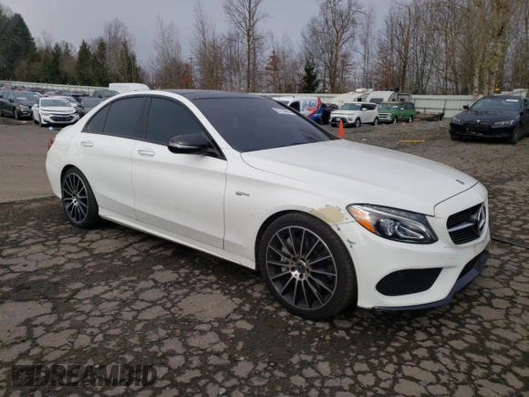 2018 Mercedes-Benz C 43 AMG with VIN 55SWF6EB9JU234998, listed as a Copart auction lot 87233064 with 75,432 mi miles and Salvage Title. Bid and sale history available at carsss.com. Image 4.