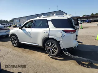 2024 Nissan Pathfinder Platinum with VIN 5N1DR3DG9RC307349, listed as a Copart auction lot 43464825 with 1,077 mi miles and Salvage title. Bid and sale history available at DreamBid. Image 2.