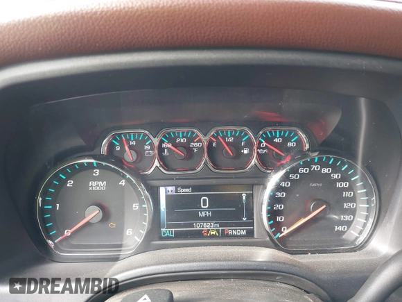 2016 Chevrolet Silverado 1500 High Country with VIN 3GCUKTEC2GG344953, listed as a IAAI auction lot 40700121 with 107,623 mi miles and . Bid and sale history available at DreamBid. Image 7.