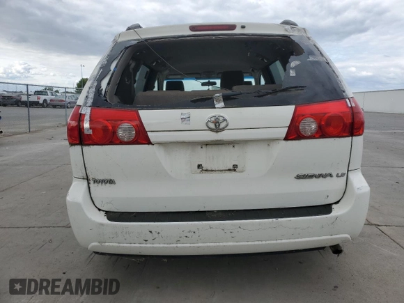 2006 Toyota Sienna CE with VIN 5TDZA23C96S563804, listed as a Copart auction lot 54916745 with 191,218 mi miles and Clean Title. Bid and sale history available at DreamBid. Image 6.
