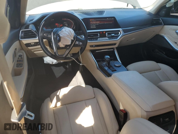 2019 BMW 3 Series 330i with VIN 3MW5R1J56K8A03860, listed as a Copart auction lot 80941324 with 69,114 mi miles and Salvage Title. Bid and sale history available at carsss.com. Image 8.