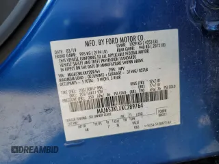 2019 Ford EcoSport Titanium with VIN MAJ6S3KLXKC289764, listed as a Copart auction lot 52997505 with 77,609 mi miles and Salvage Title. Bid and sale history available at DreamBid. Image 13.