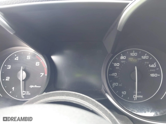 2019 Alfa Romeo Giulia with VIN ZARFAMANXK7600498, listed as a IAAI auction lot 41777643 with 100,492 mi miles. Bid and sale history available at carsss.com. Image 7.