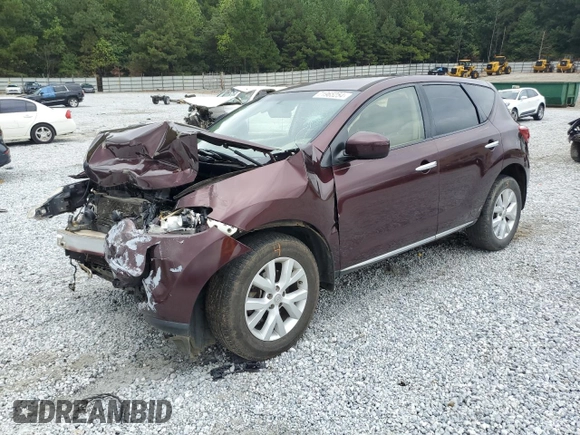 2013 Nissan Murano S with VIN JN8AZ1MU9DW203991, listed as a Copart auction lot 71965254 with 0 mi miles and Salvage Title. Bid and sale history available at carsss.com. Image 1.