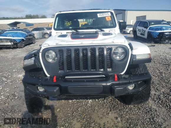 2021 Jeep Wrangler Unlimited Rubicon with VIN 1C4JJXFG1MW849460, listed as a Copart auction lot 45307515 with 54,517 mi miles and Salvage title. Bid and sale history available at DreamBid. Image 5.