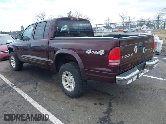 2004 Dodge Dakota SLT with VIN 1D7HG48NX4S751497, listed as a IAAI auction lot 41737935 with 106,064 mi miles. Bid and sale history available at carsss.com. Image 3.