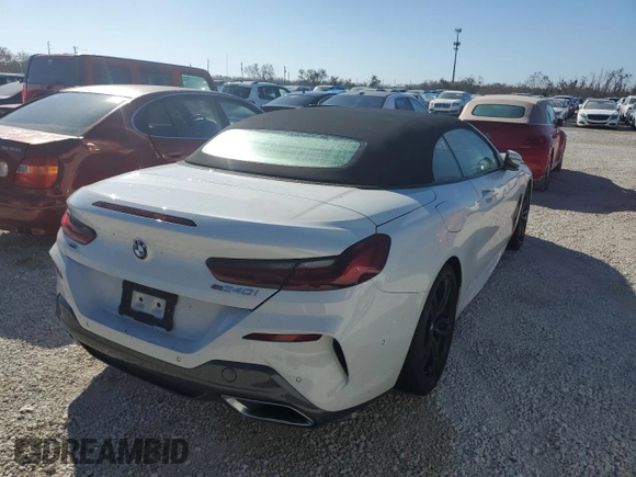 2020 BMW 8 Series 840i with VIN WBADZ4C09LCE18957, listed as a Copart auction lot 62238762 with 0 mi miles. Bid and sale history available at carsss.com. Image 4.