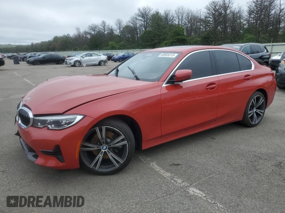 2020 BMW 3 Series 330i xDrive with VIN 3MW5R7J06L8B30505, listed as a Copart auction lot 60885315 with 77,663 mi miles and Salvage title. Bid and sale history available at DreamBid. Image 1.