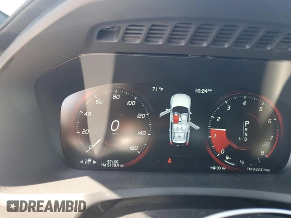 2022 Volvo XC90 Inscription with VIN YV4A22PL0N1864281, listed as a Copart auction lot 52307565 with 57,166 mi miles and Salvage Title. Bid and sale history available at DreamBid. Image 9.