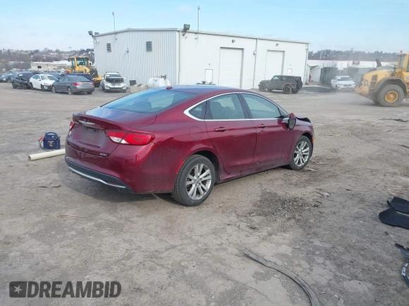 2015 Chrysler 200 Limited with VIN 1C3CCCAB5FN724790, listed as a IAAI auction lot 41602194 with 93,708 mi miles. Bid and sale history available at carsss.com. Image 4.