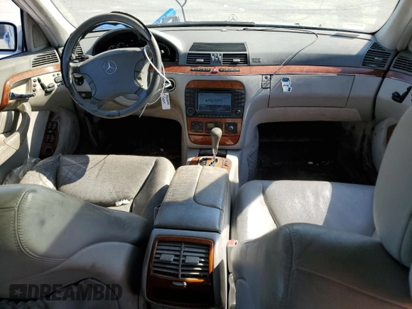 2003 Mercedes-Benz S-Class 4.3L with VIN WDBNG70J03A339034, listed as a Copart auction lot 70583504 with 104,849 mi miles and Salvage Title. Bid and sale history available at carsss.com. Image 8.