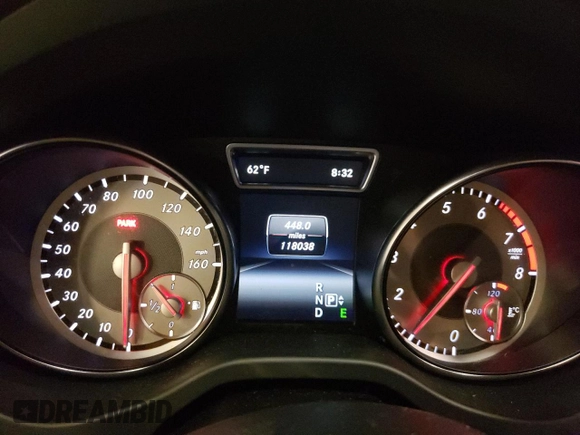 2015 Mercedes-Benz CLA 250 with VIN WDDSJ4GB5FN189122, listed as a Copart auction lot 57647115 with 118,038 mi miles and Salvage title. Bid and sale history available at DreamBid. Image 9.