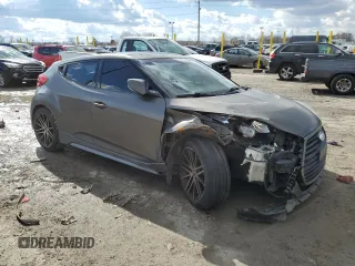 2013 Hyundai Veloster Turbo with VIN KMHTC6AE1DU124502, listed as a Copart auction lot 46489915 with 143,526 mi miles and Salvage title. Bid and sale history available at DreamBid. Image 4.
