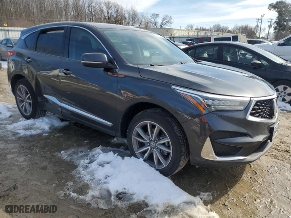 2021 Acura RDX w/Technology Package with VIN 5J8TC1H51ML000038, listed as a Copart auction lot 45799635 with 20,421 mi miles and Salvage Title. Bid and sale history available at carsss.com. Image 4.