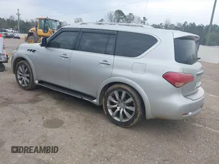 2012 Infiniti QX56 8-passenger with VIN JN8AZ2ND1C9715021, listed as a IAAI auction lot 41893659 with 170,969 mi miles and . Bid and sale history available at DreamBid. Image 3.