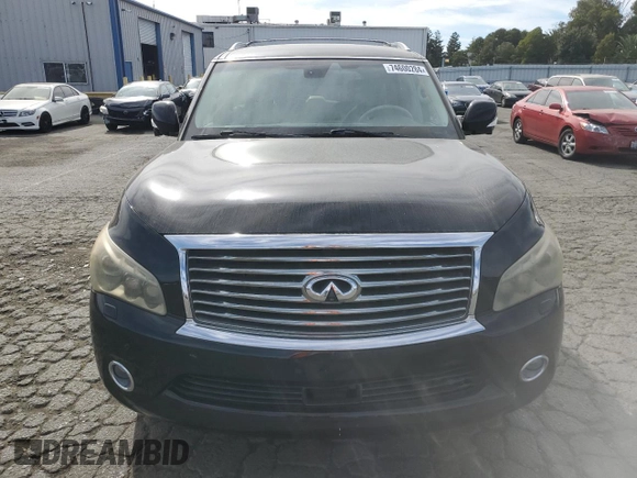 2012 Infiniti QX56 7-passenger with VIN JN8AZ2NE1C9016500, listed as a Copart auction lot 74600284 with 145,656 mi miles and Salvage Title. Bid and sale history available at carsss.com. Image 5.