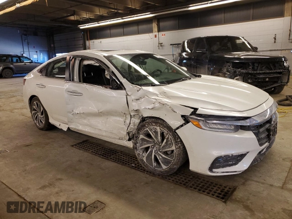 2022 Honda Insight Touring with VIN 19XZE4F97NE005510, listed as a Copart auction lot 42621515 with 20,969 mi miles and Salvage Title. Bid and sale history available at DreamBid. Image 4.