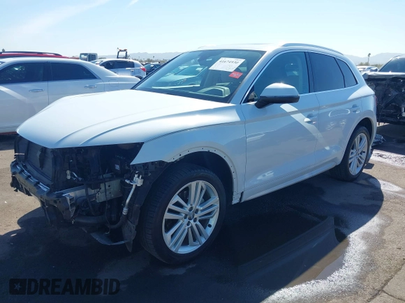 2020 Audi Q5 Premium Plus with VIN WA1BNAFY5L2023323, listed as a IAAI auction lot 41674930 with 35,847 mi miles and . Bid and sale history available at DreamBid. Image 2.
