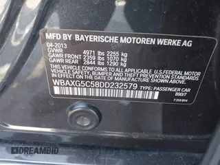 2013 BMW 5 Series 528i with VIN WBAXG5C58DD232579, listed as a IAAI auction lot 42137337 with 84,717 mi miles and . Bid and sale history available at DreamBid. Image 9.