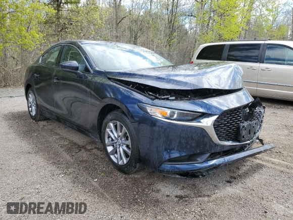 2021 Mazda 3 Preferred with VIN JM1BPBCL4M1338605, listed as a Copart auction lot 55595605 with Not provided miles and Salvage title. Bid and sale history available at DreamBid. Image 4.