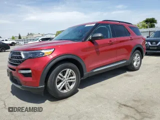 2021 Ford Explorer XLT with VIN 1FMSK7DH3MGC17143, listed as a Copart auction lot 55153615 with 27,354 mi miles and Salvage Title. Bid and sale history available at carsss.com. Image 1.