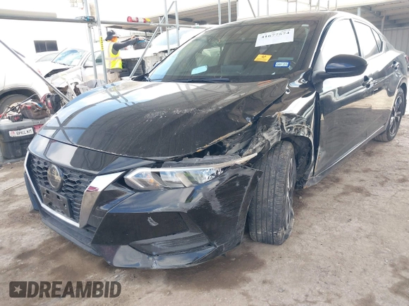 2023 Nissan Sentra SV with VIN 3N1AB8CV9PY321848, listed as a IAAI auction lot 41677574 with 36,490 mi miles. Bid and sale history available at carsss.com. Image 6.