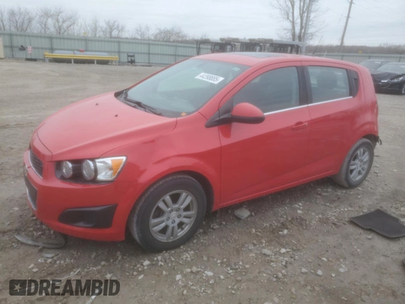 2014 Chevrolet Sonic LT with VIN 1G1JC6SB1E4196455, listed as a Copart auction lot 44398885 with 59,348 mi miles and Salvage Title. Bid and sale history available at carsss.com. Image 1.