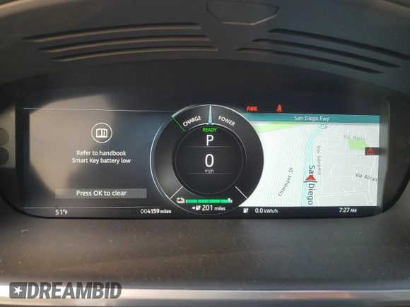2023 Jaguar I-Pace HSE with VIN SADHD2S16P1629800, listed as a Copart auction lot 86722954 with 4,159 mi miles and Salvage title. Bid and sale history available at DreamBid. Image 9.
