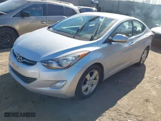 2012 Hyundai Elantra GLS PZEV with VIN KMHDH4AE7CU334434, listed as a IAAI auction lot 41872516 with 134,121 mi miles. Bid and sale history available at carsss.com. Image 2.