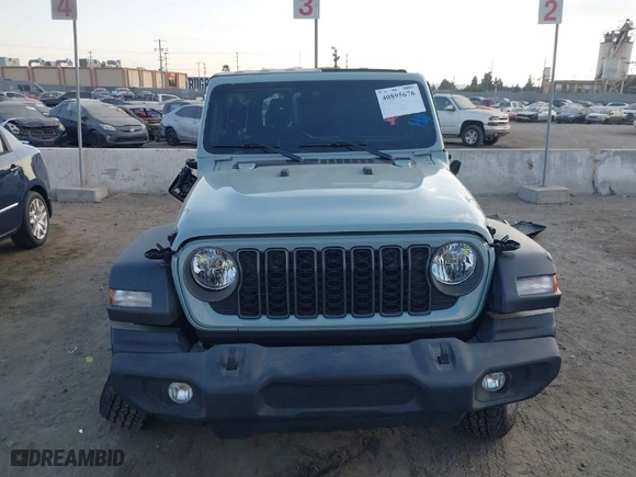 2024 Jeep Wrangler Sport S with VIN 1C4PJXDG2RW331040, listed as a IAAI auction lot 40895676 with 3,800 mi miles. Bid and sale history available at carsss.com. Image 11.