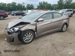2015 Hyundai Elantra SE with VIN 5NPDH4AE3FH593148, listed as a Copart auction lot 63974945 with 94,925 mi miles and Salvage title. Bid and sale history available at DreamBid. Image 1.