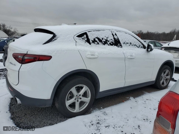 2020 Alfa Romeo Stelvio with VIN ZASPAJAN6L7C88296, listed as a Copart auction lot 87204944 with 0 mi miles and Salvage Title. Bid and sale history available at carsss.com. Image 3.