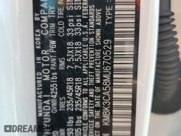 2021 Hyundai Kona Limited with VIN KM8K3CA58MU670529, listed as a Copart auction lot 46647445 with 61,141 mi miles and Salvage Title. Bid and sale history available at carsss.com. Image 15.