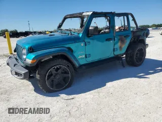 2020 Jeep Wrangler Unlimited Sahara with VIN 1C4HJXEN7LW232934, listed as a Copart auction lot 49422145 with 0 mi miles and Non Repairable. Bid and sale history available at carsss.com. Image 1.